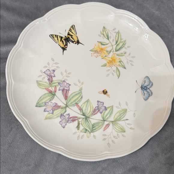 Lenox Butterfly Meadow Set of 3 Swallowtail Dinner Plates 10 7/8” Garden Motif - Picture 5 of 10